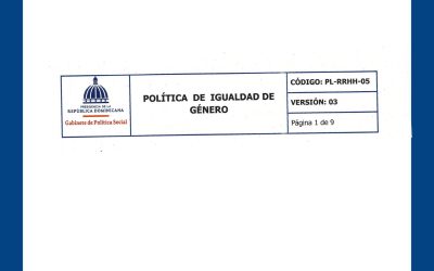 Politica Institucional de Género del Gabinete de Politica Social